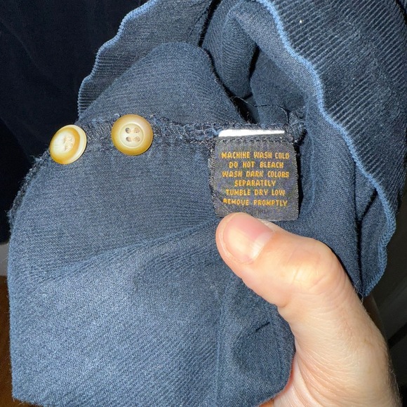 Eddie Bauer Women's Size M Black Corduroy Button Front Midi Dress Cottage Jumper - Picture 8 of 16